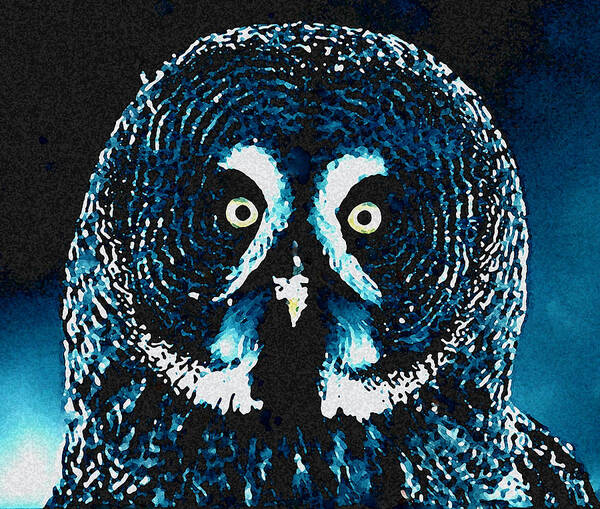 Colette Art Print featuring the painting Snow Owl by Colette V Hera Guggenheim