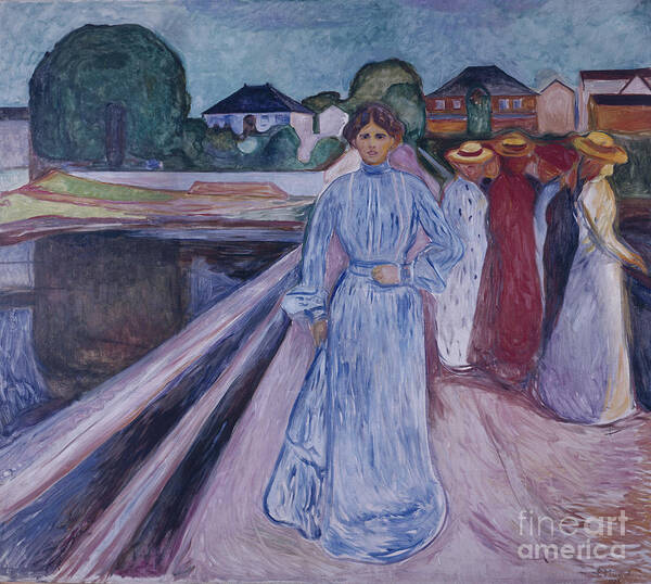 Edvard Munch Art Print featuring the painting The gangway by Edvard Munch