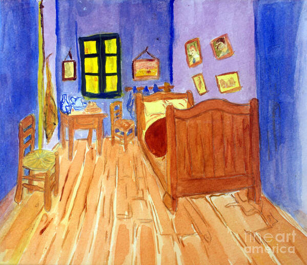 Starry Night by van Gogh in Watercolor Painting by Donna Walsh - Fine Art  America