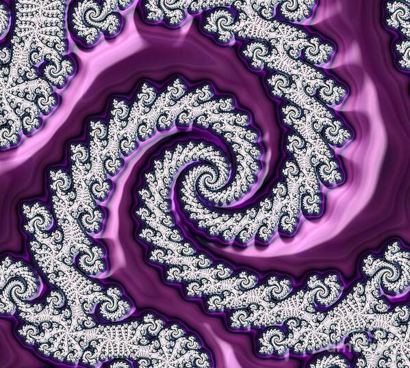 Purple Art Print featuring the digital art Velvet by Vix Edwards