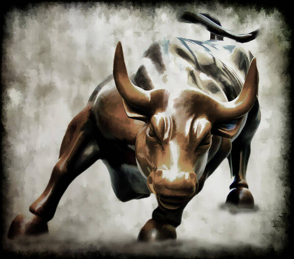 Wall Street Bull Art Print featuring the photograph Wall Street Bull II by Athena Mckinzie