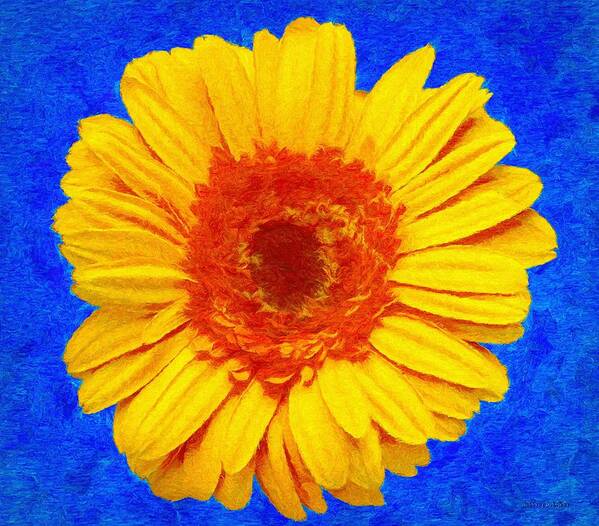 Flower Art Print featuring the painting Daisy by Jeffrey Kolker
