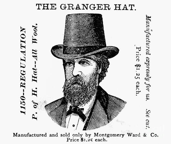 19th Century Art Print featuring the photograph Fashion: Granger Hat by Granger