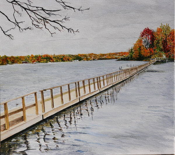 Trans Canada Trail Art Print featuring the painting Hunters Bay by Betty-Anne McDonald