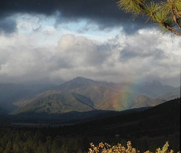  Art Print featuring the photograph Subtle Rainbow on Mountain by William McCoy
