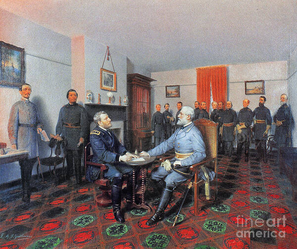 1865 Art Print featuring the painting Civil War - Appomattox, 1865 by Louis Guillaume