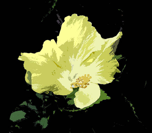 Flowers Art Print featuring the digital art Yellow Beauty #1 by Karen Nicholson