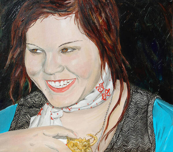 Kevin Callahan Art Print featuring the painting Alyssa Smiles by Kevin Callahan