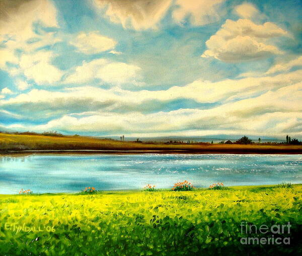 Landscape Art Print featuring the painting Am I Dreaming by Elizabeth Robinette Tyndall