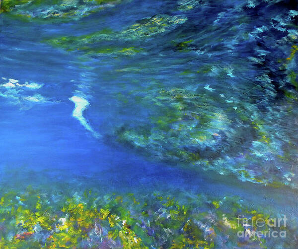 Ocean Art Print featuring the painting Beneath the Sea by Jackie Sherwood