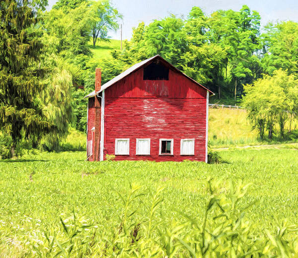 Barn Art Print featuring the photograph Blazing Barn by Anthony Baatz