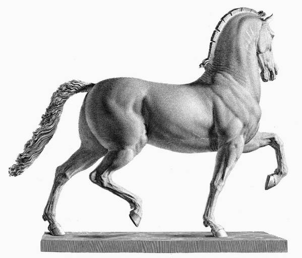 18th Century Art Print featuring the photograph Canova: Horse by Granger