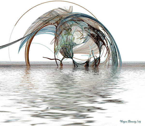 Digitalpaintings Art Print featuring the painting Caught In A Net by Wayne Bonney