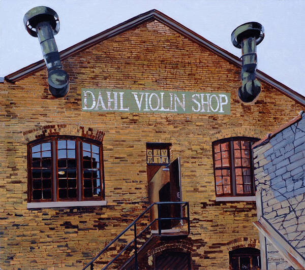 Painting Art Print featuring the painting Dahl Violin Shop by Craig Morris