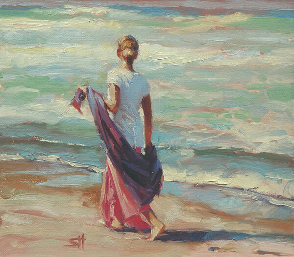 Coast Art Print featuring the painting Daydreaming by Steve Henderson