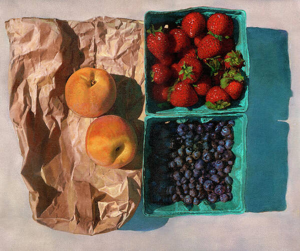 Still Life Art Print featuring the painting Farmers Market by John Dyess