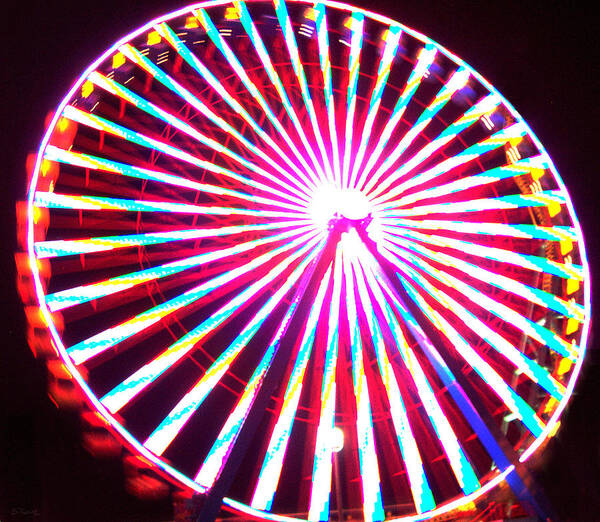 Ferris Wheel Art Print featuring the photograph Ferris Wheel in Motion by Shawna Rowe