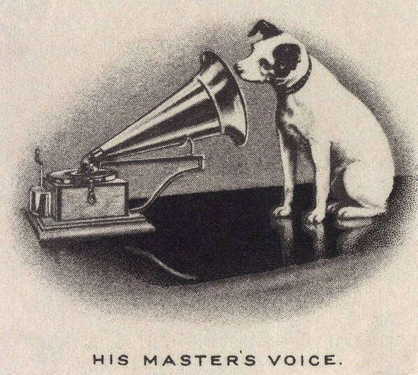 1890s Art Print featuring the photograph His Masters Voice, Originally by Everett