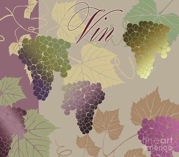 Wine Art Print featuring the painting Modern Wine IV by Mindy Sommers