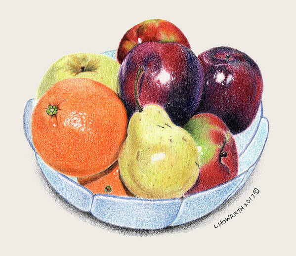 Fruit Art Print featuring the drawing Nature's Candy by Louise Howarth