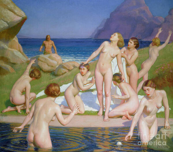 Naked Art Print featuring the painting Nausicaa by William McGregor Paxton by William McGregor Paxton