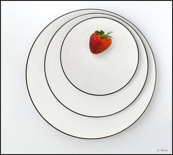 Plates Art Print featuring the photograph Nonconcentric Strawberry No. 2 by Joe Bonita