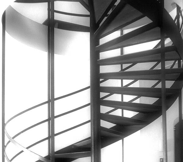 Stairs Art Print featuring the photograph Spiral Staircase In Ethereal Light by Lori Seaman