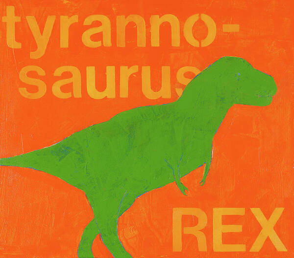 Dinosaur Painting Art Print featuring the painting T Rex by Laurie Breen