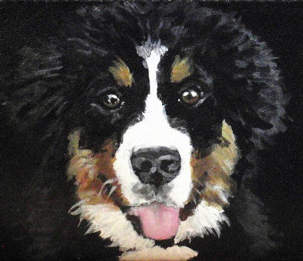 Bernese Mountain Dog Art Print featuring the painting Tess by Carol Russell
