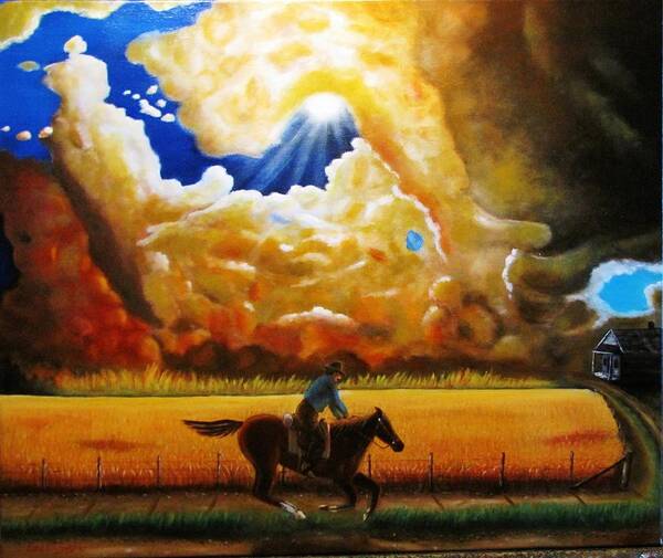 Clouds Art Print featuring the painting Wild Fire by Gene Gregory