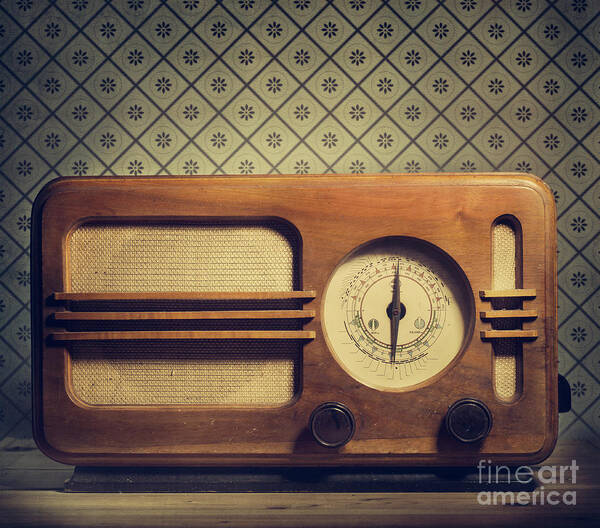 Radio Art Print featuring the photograph Vintage Radio Still life by Jelena Jovanovic