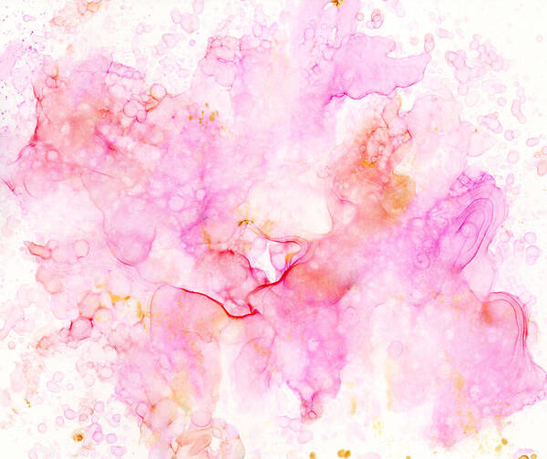 Pink Art Print featuring the painting Abstract 36 by Lucie Dumas