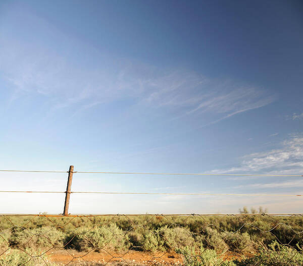 Tranquility Art Print featuring the photograph Barbed Wire Farm Fence, Karas, Namibia by Andy Nixon