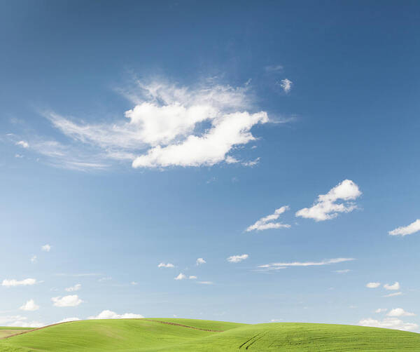 Tranquility Art Print featuring the photograph Clouds Over Green Hills by Adrian Studer