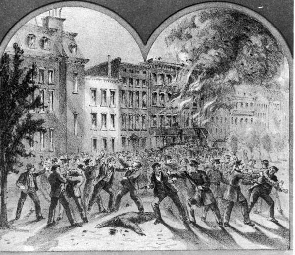 American Civil War Art Print featuring the photograph Draft Riots by Fotosearch