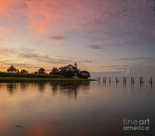 Sunrises Art Print featuring the photograph Epic Lighthouse Sunrise II by DB Hayes