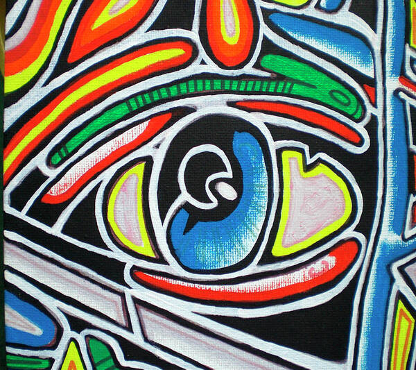 Eye Art Print featuring the mixed media Eye by Abstract Graffiti