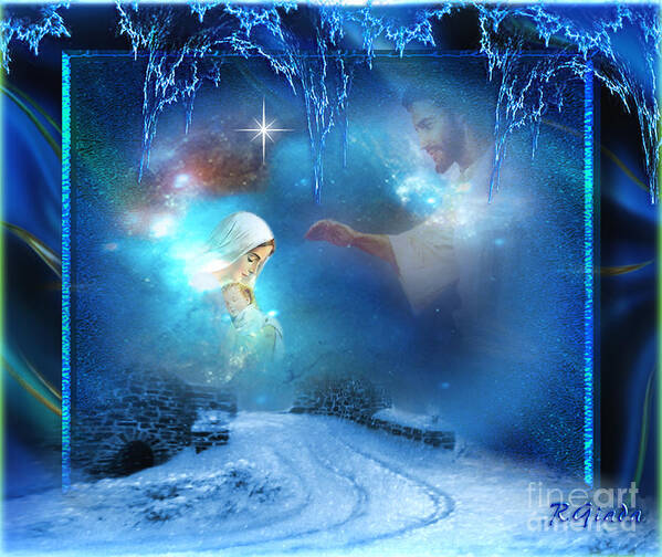 #holy Night Art Print featuring the digital art Holy Night by Giada Rossi