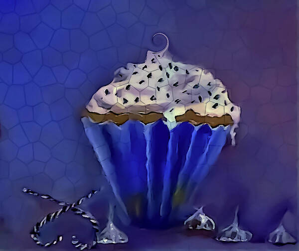 Indigo Art Print featuring the digital art Indigo Indulge by Lisa Kaiser