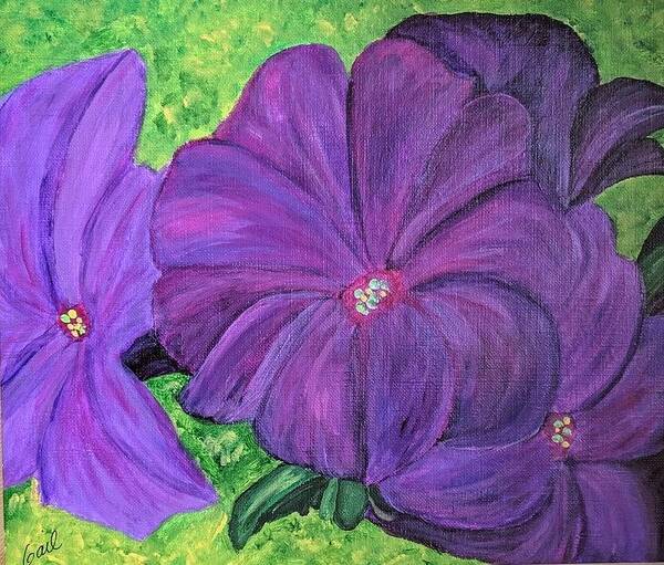 Purple Art Print featuring the painting Purple Passioon by Gail Friedman