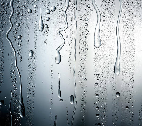 Outdoors Art Print featuring the photograph Running Droplets Of Condensation by Anthony Bradshaw