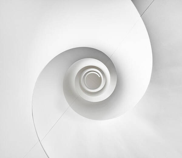 Staircase
Black White
Spiral Art Print featuring the photograph Spiral Staircase At Sahmri by James Yu