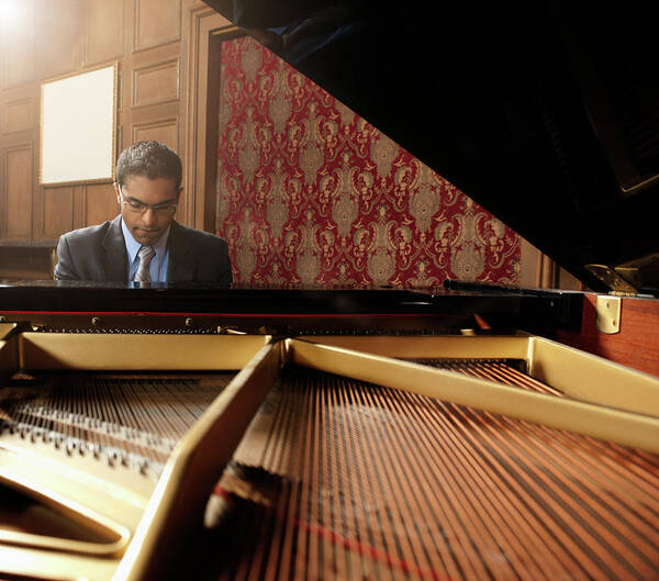 Piano Art Print featuring the photograph Sri Lankan Pianist Performing In by Hill Street Studios