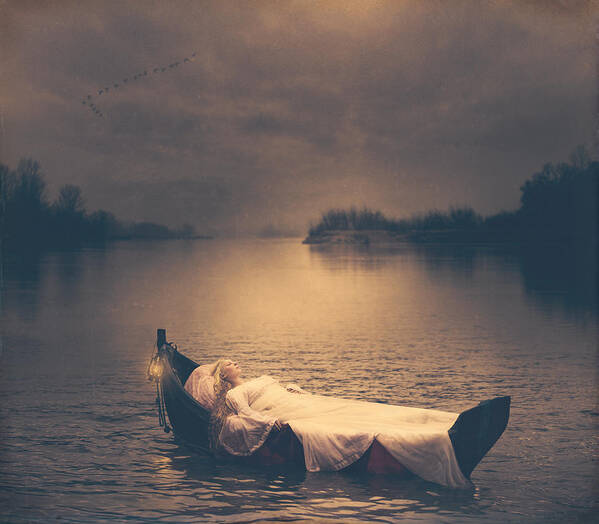 Woman Art Print featuring the photograph The Lady Of Shalott by Magdalena Russocka