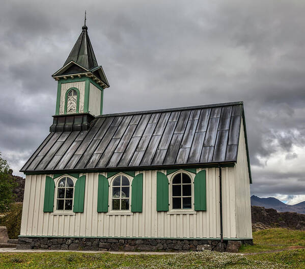 Iceland Art Print featuring the photograph Tiny Church of Iceland by David Letts