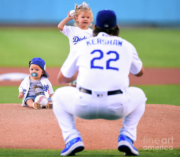 Child Art Print featuring the photograph Clayton Kershaw by Harry How