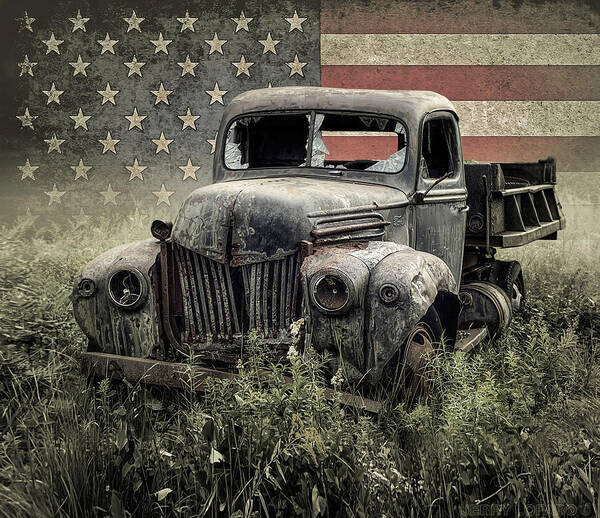 Pickup Truck Art Print featuring the photograph American Beauty 2 by Jerry LoFaro