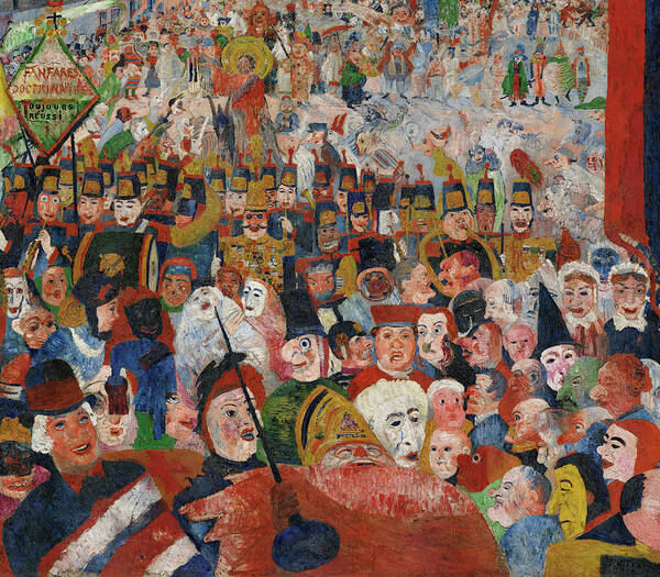James Ensor Christ's Entry Into Brussels Expressionism Giclee Print Fine Canvas 