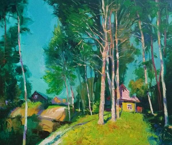 Ignatenko Art Print featuring the painting Country house by Sergey Ignatenko