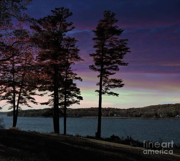  Fall Nature Art Print featuring the photograph Evening Sunset by Marcia Lee Jones